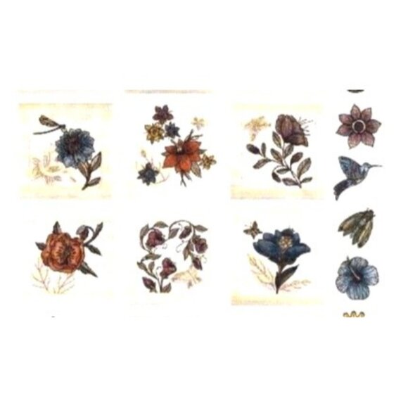 Anita Goodesign Embroidery Flourishing Flowers Quilting Collection 5-14" hoop - Picture 5 of 12